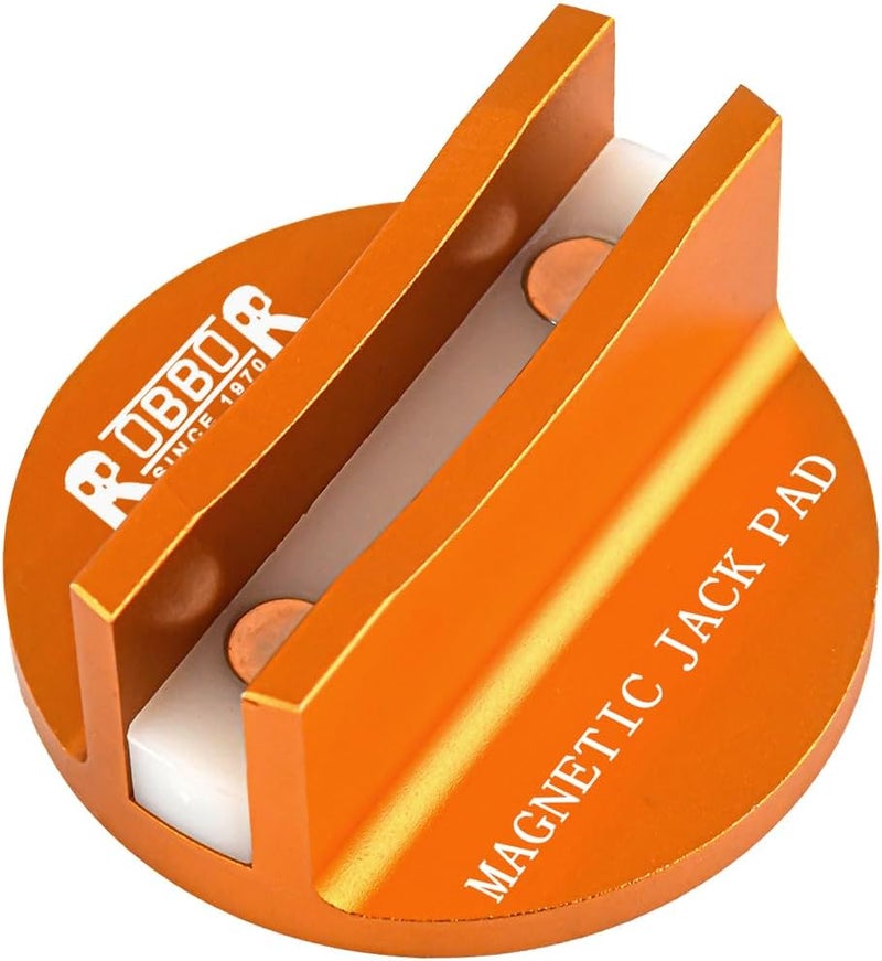 Robbor Pinch Weld Jack Pad, Heavy Duty Magnetic Aluminum Jacking Puck Adapter for Frame Rail, Fits Most Cars, Floor Jacks & Jack Stands - Image 1